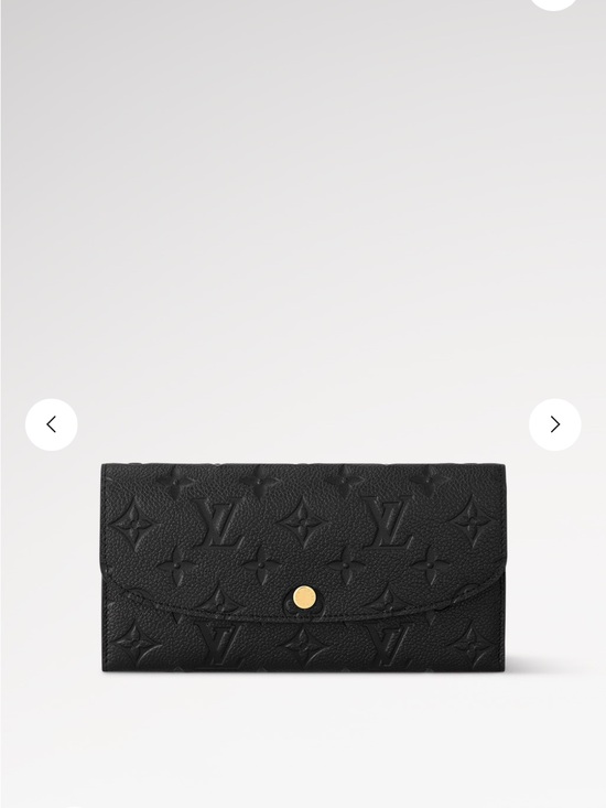 Louis Vuitton Handbags - Louis Vuitton Black Monogram Embossed Leather Long Wallet with Gold Button